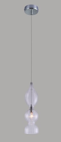 Светильник подвесной IRIS SP1 B TRANSPARENT Crystal Lux прозрачный 1 лампа, основание хром в стиле модерн  фото 3